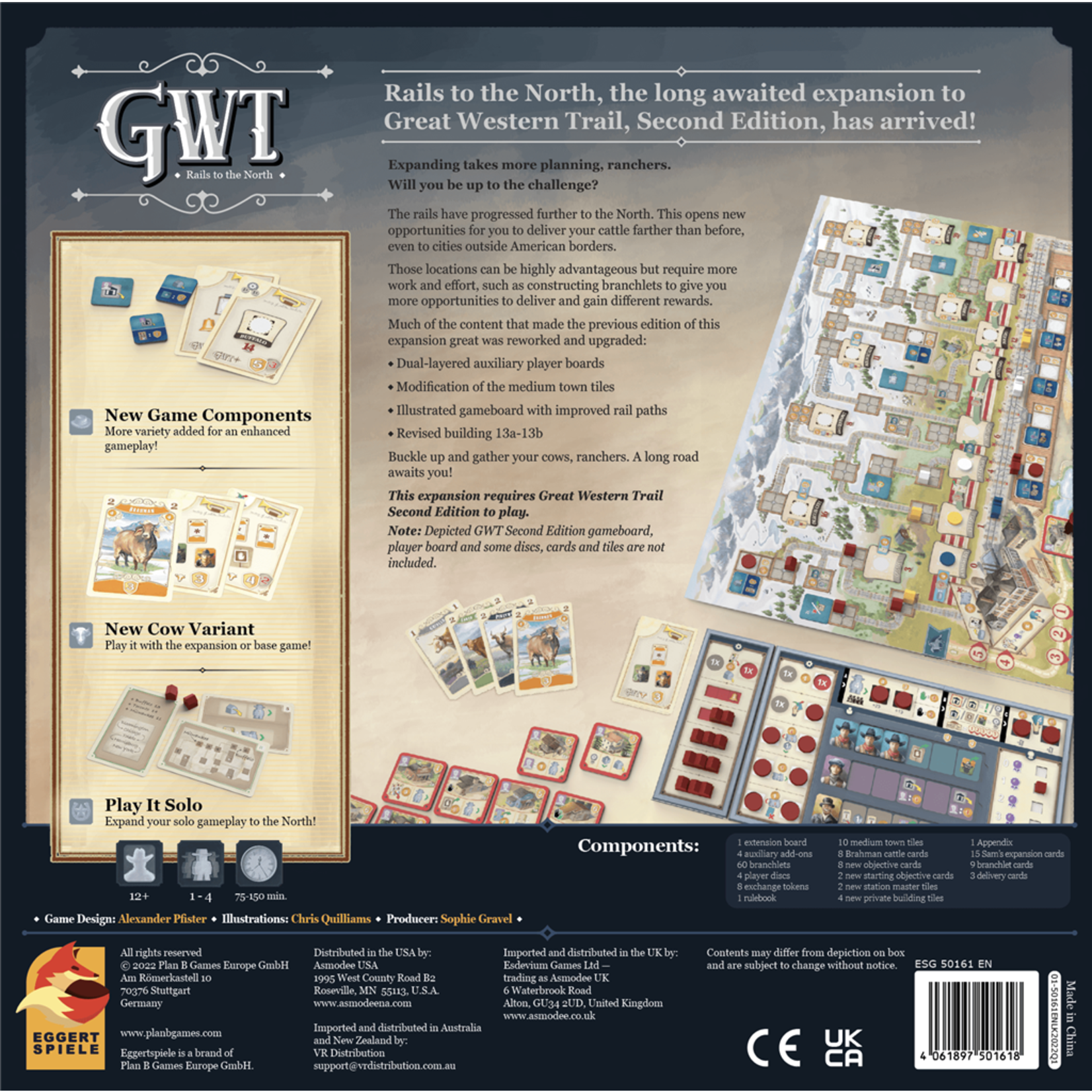 Eggertspiele Great Western Trail 2nd Ed.: Rails to the North (EN)