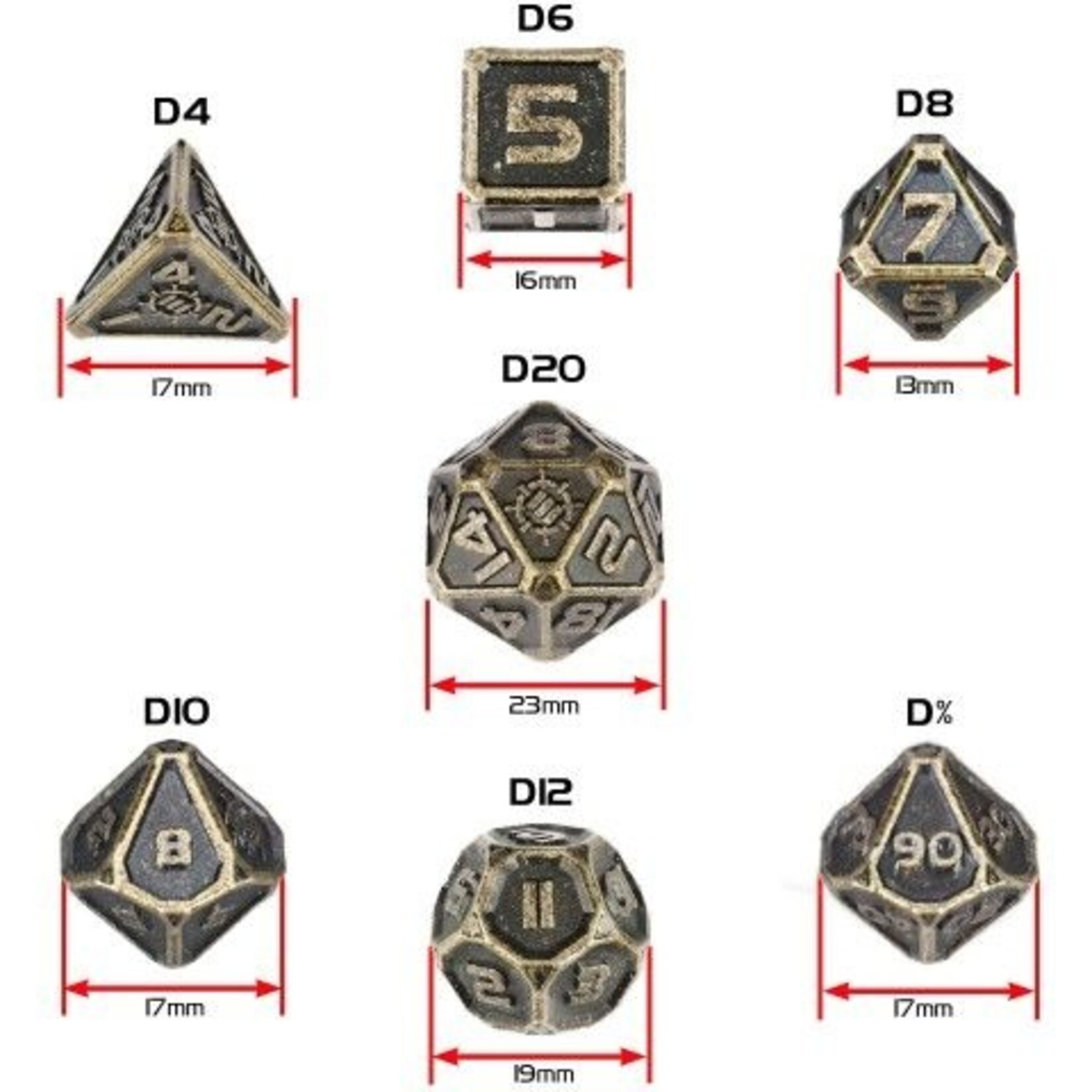 Enhance Enhance Metal RPG Dice Set