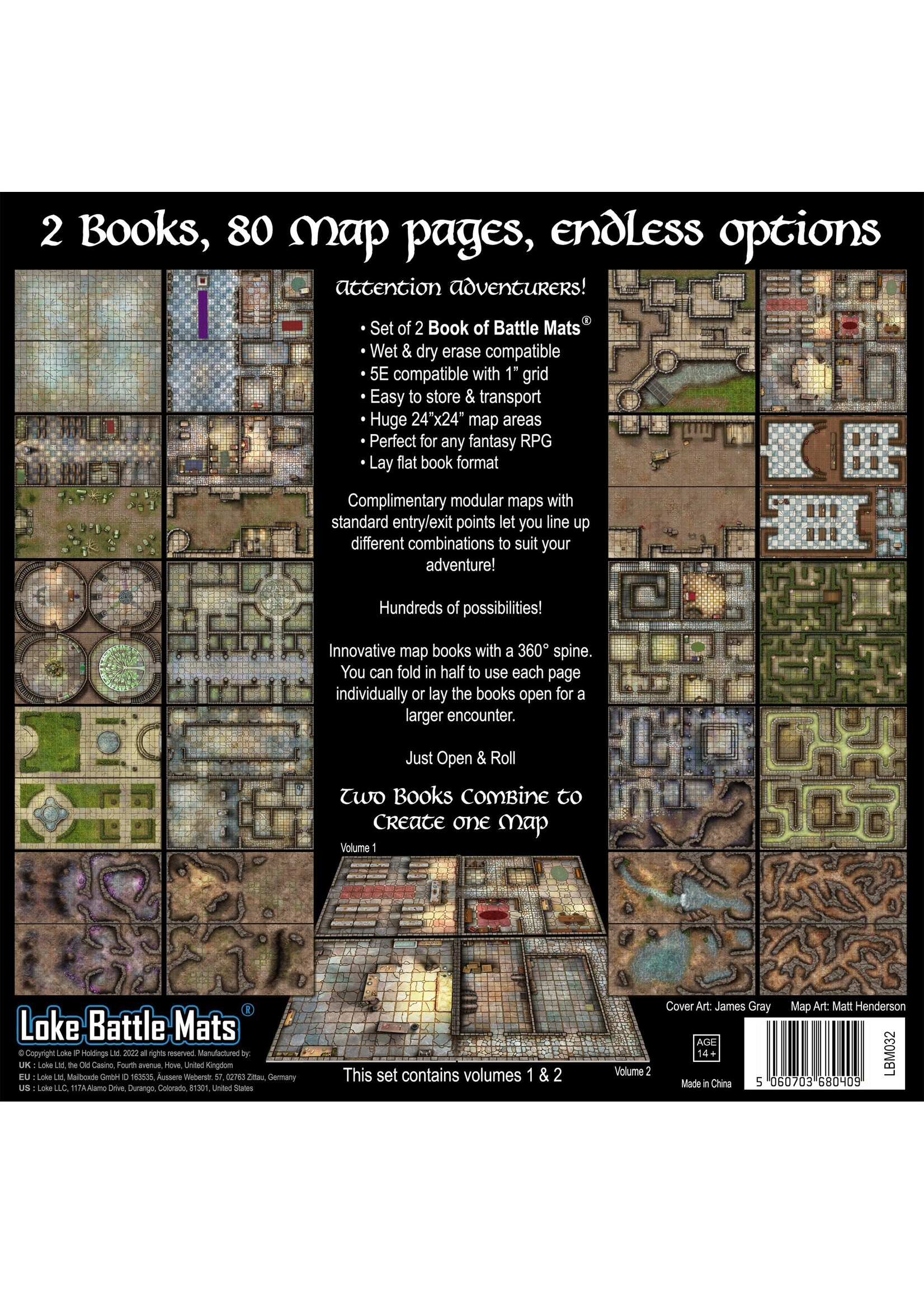 Loke Battlemats Castles, Crypts & Caverns Books of Battle Mats (EN)