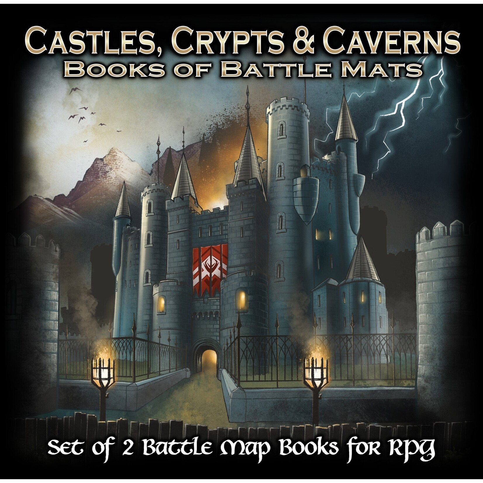 Loke Battlemats Castles, Crypts & Caverns Books of Battle Mats (EN)