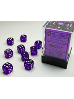 Chessex Chessex 36 x D6 Set Translucent 12mm - Purple/White