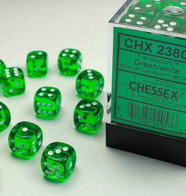 Chessex Chessex 36-Die Set Translucent 12mm - Green/White