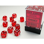 Chessex Chessex 36 x D6 Set Translucent 12mm - Red/White