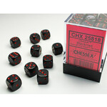 Chessex Chessex 36 x D6 Set Opaque 12mm - Black/Red