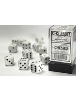 Chessex Chessex 12 x D6 Set Opaque 16mm - White/Black