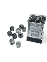 Chessex Chessex 36 x D6 Set Borealis Luminary 12mm - Light Smoke/Silver