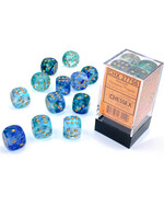 Chessex Chessex 12 x D6 Set Nebula 16mm - Oceanic/Gold