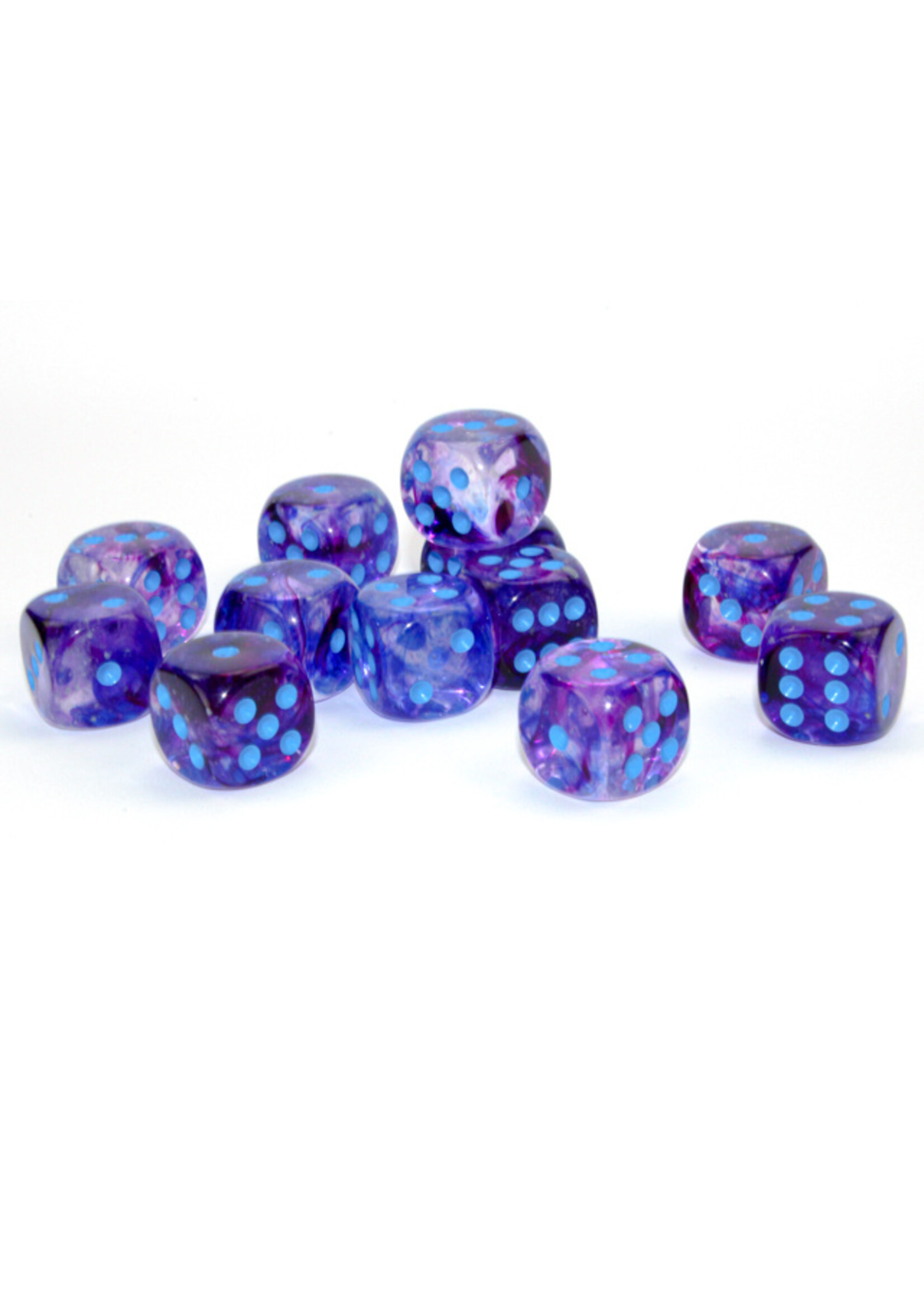 Chessex Chessex 12 x D6 Set Nebula 16mm - Nocturnal/Blue