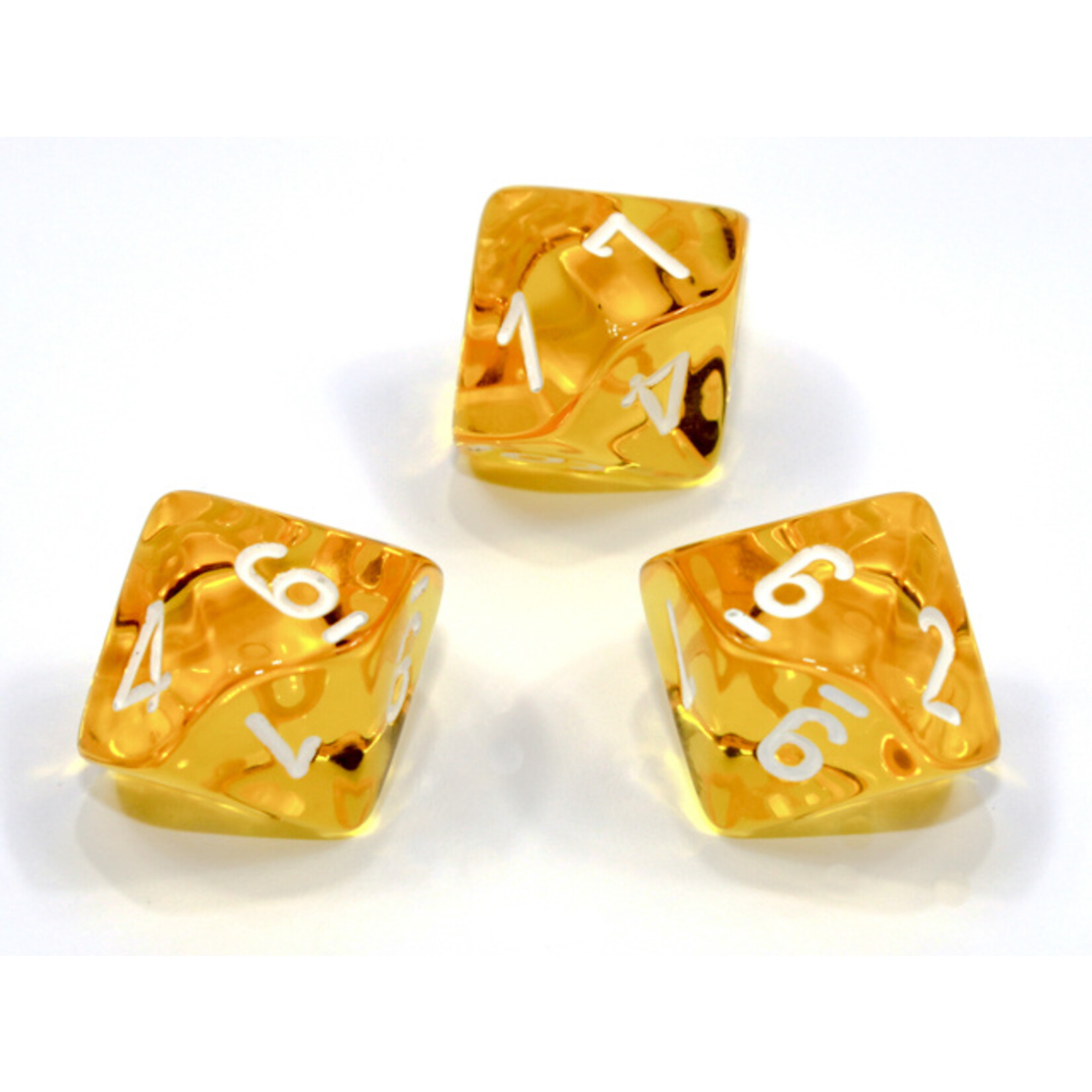 Chessex Chessex 10 x D10 Set Translucent - Yellow/White **