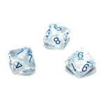 Chessex Chessex 10 x D10 Set Borealis Luminary - Icicle/Light Blue **