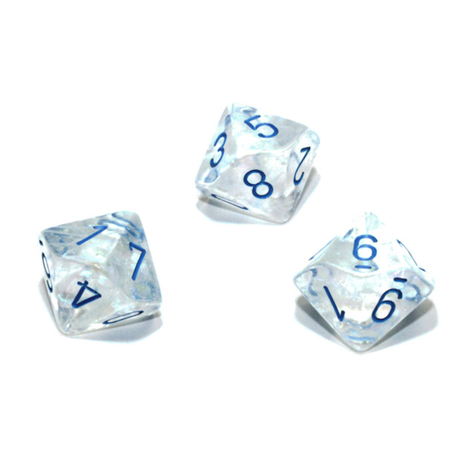 Chessex Chessex 10 x D10 Set Borealis Luminary - Icicle/Light Blue **