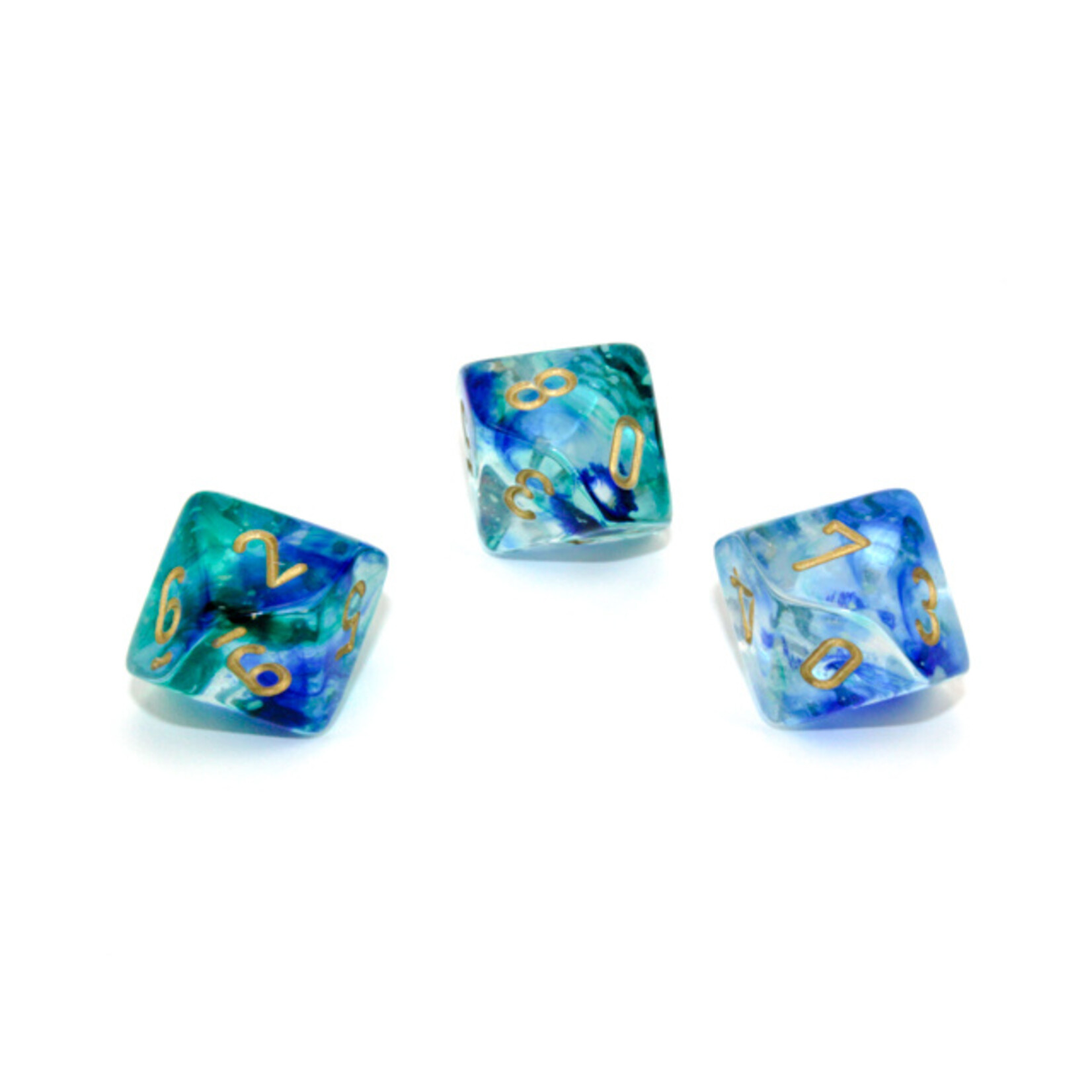 Chessex Chessex 10 x D10 Set Nebula - Oceanic/Gold **