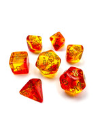 Chessex Chessex 7-Die set Gemini Translucent - Red-Yellow/Gold