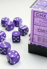 Chessex Chessex 36 x D6 Set Opaque 12mm - Purple/White
