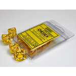 Chessex Chessex 10 x D10 Set Translucent - Yellow/White