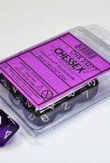 Chessex Chessex 10 x D10 Set Translucent - Purple/White