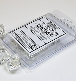 Chessex Chessex 10 x D10 Set Translucent - Clear/White