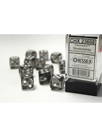 Chessex Chessex 12 x D6 Set Translucent 16mm - Smoke/White