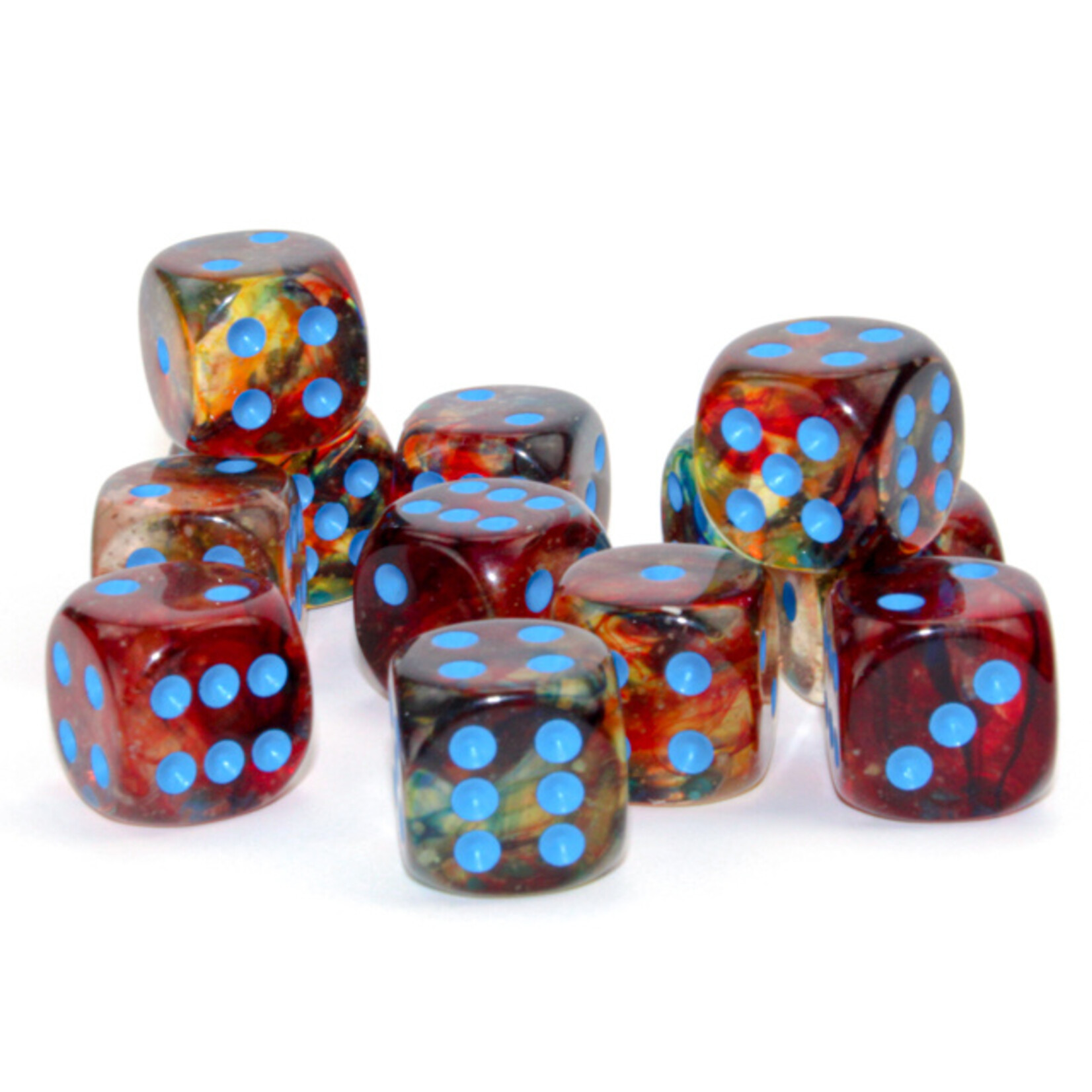 Chessex Chessex 12 x D6 Set Nebula 16mm - Primary/Blue