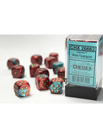 Chessex Chessex 12 x D6 Set Gemini 16mm - Red-Teal/Gold