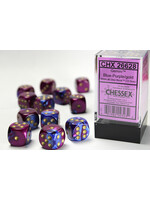 Chessex Chessex 12 x D6 Set Gemini 16mm - Blue-Purple/Gold
