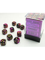 Chessex Chessex 36 x D6 Set Gemini 12mm - Black-Purple/Gold