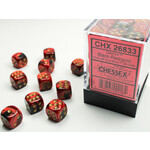 Chessex Chessex 36 x D6 Set Gemini 12mm - Black-Red/Gold