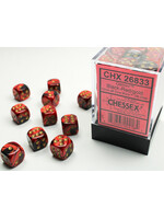 Chessex Chessex 36 x D6 Set Gemini 12mm - Black-Red/Gold