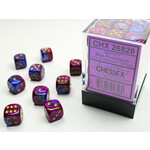 Chessex Chessex 36 x D6 Set Gemini 12mm - Blue-Purple/Gold