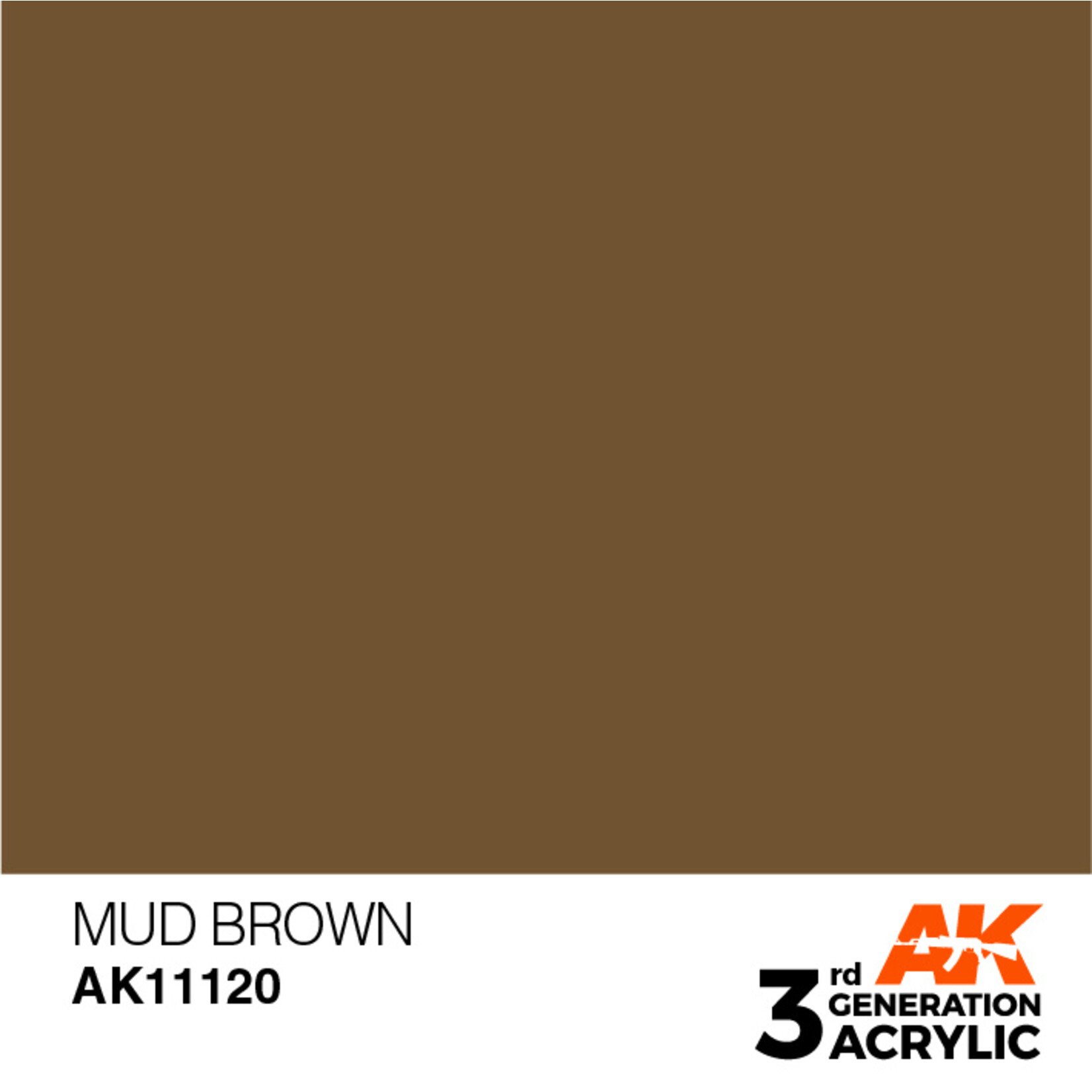 AK Interactive AK 3rd Gen Acrylics: Mud Brown (17ml)