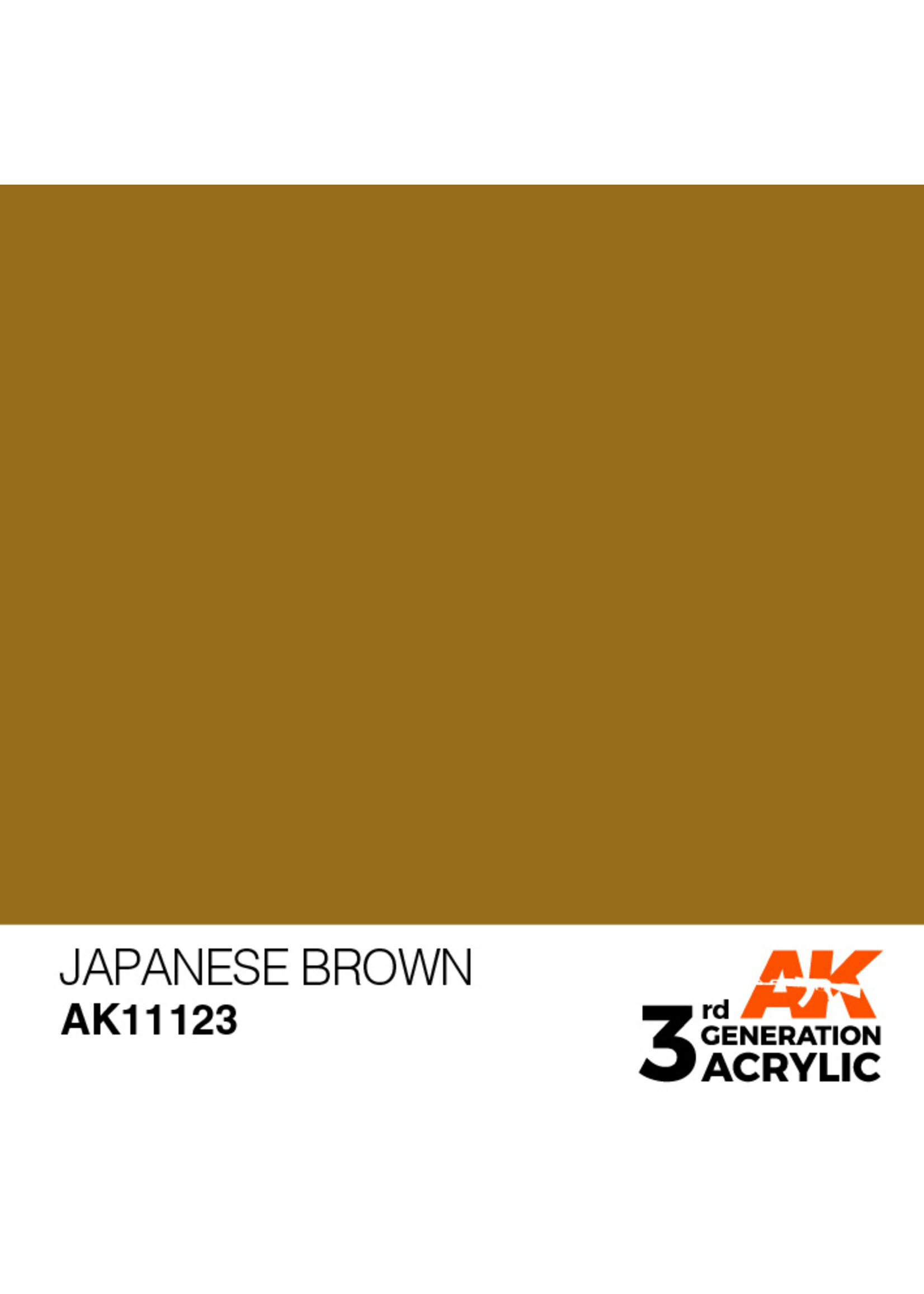 AK Interactive AK 3rd Gen Acrylics: Japanese Brown (17ml)