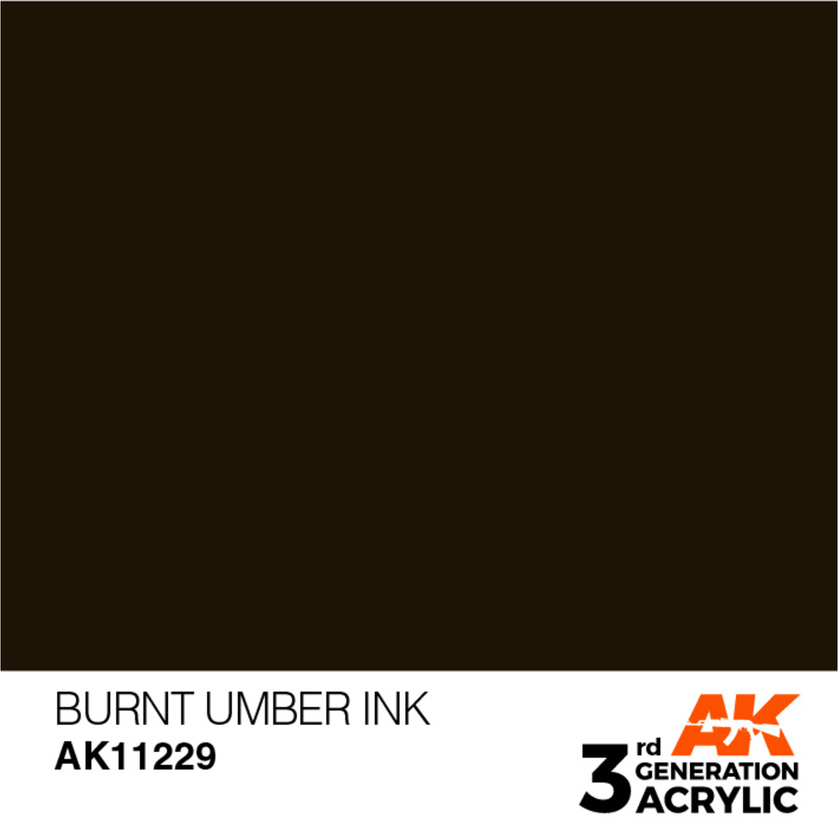 AK Interactive AK 3rd Gen Acrylics: Burnt Umber INK (17ml)