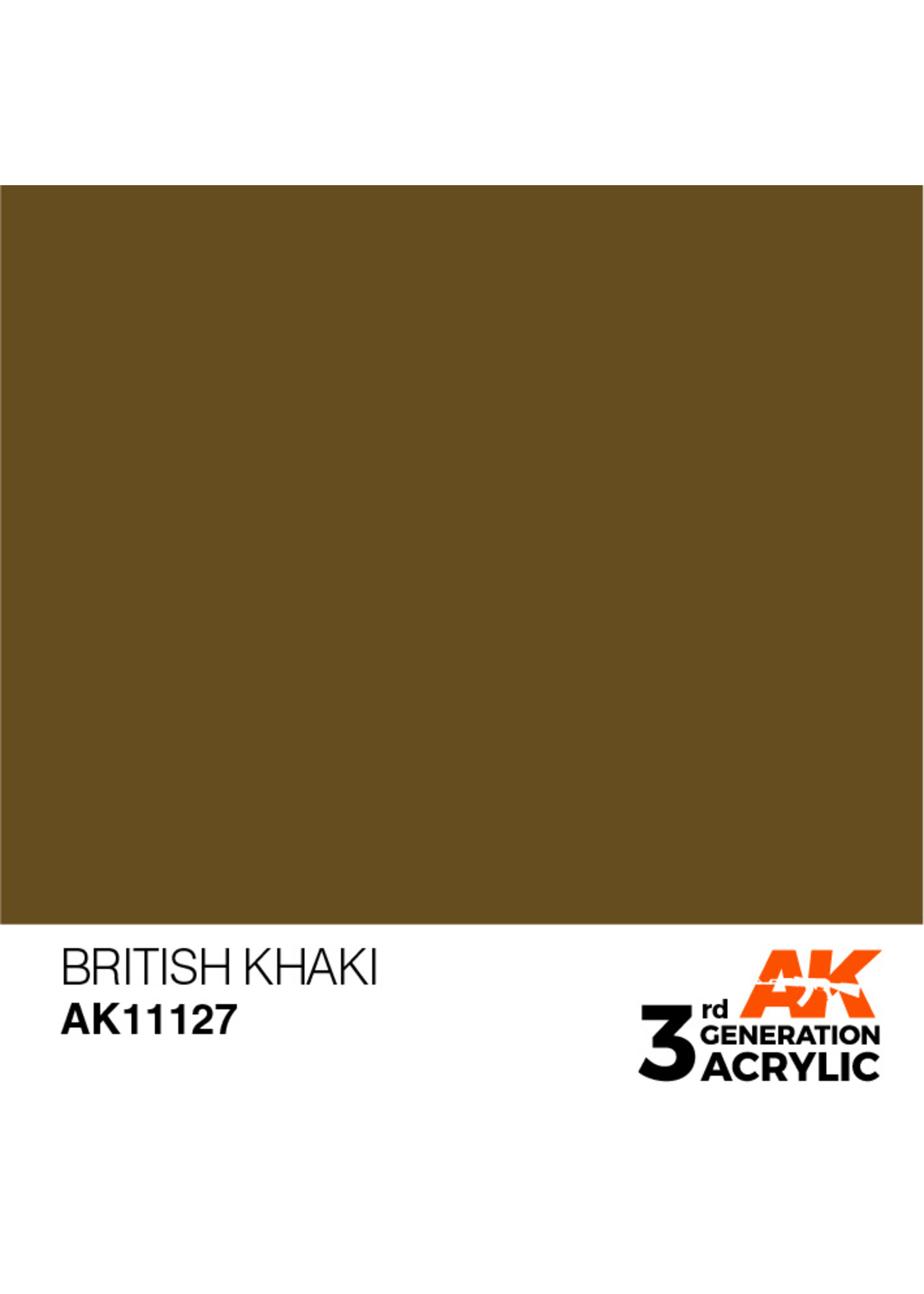 AK Interactive AK 3rd Gen Acrylics: British Khaki (17ml)