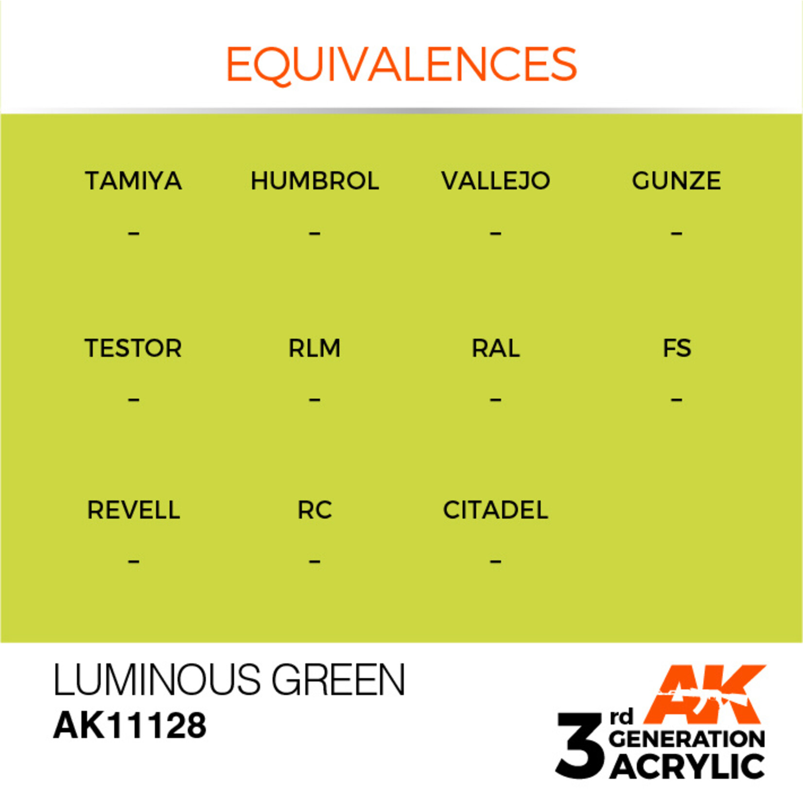 AK Interactive AK 3rd Gen Acrylics: Luminous Green (17ml)