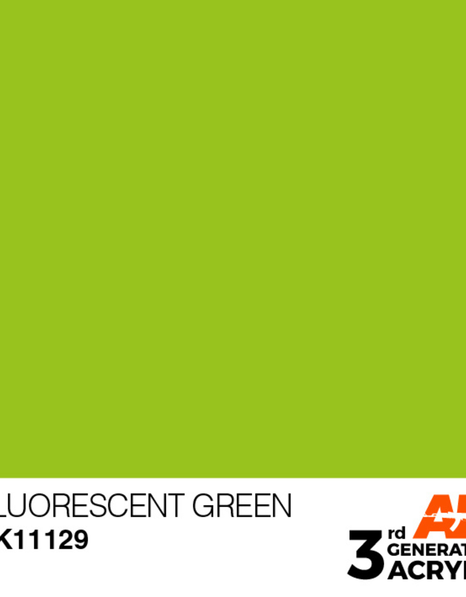 AK Interactive AK 3rd Gen Acrylics: Fluorescent Green (17ml)