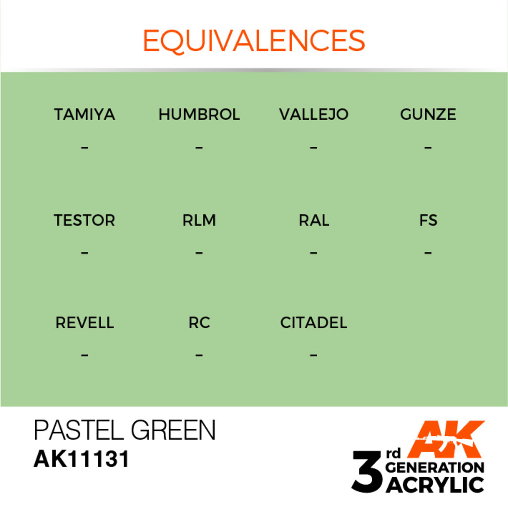 AK Interactive AK 3rd Gen Acrylics: Pastel Green (17ml)