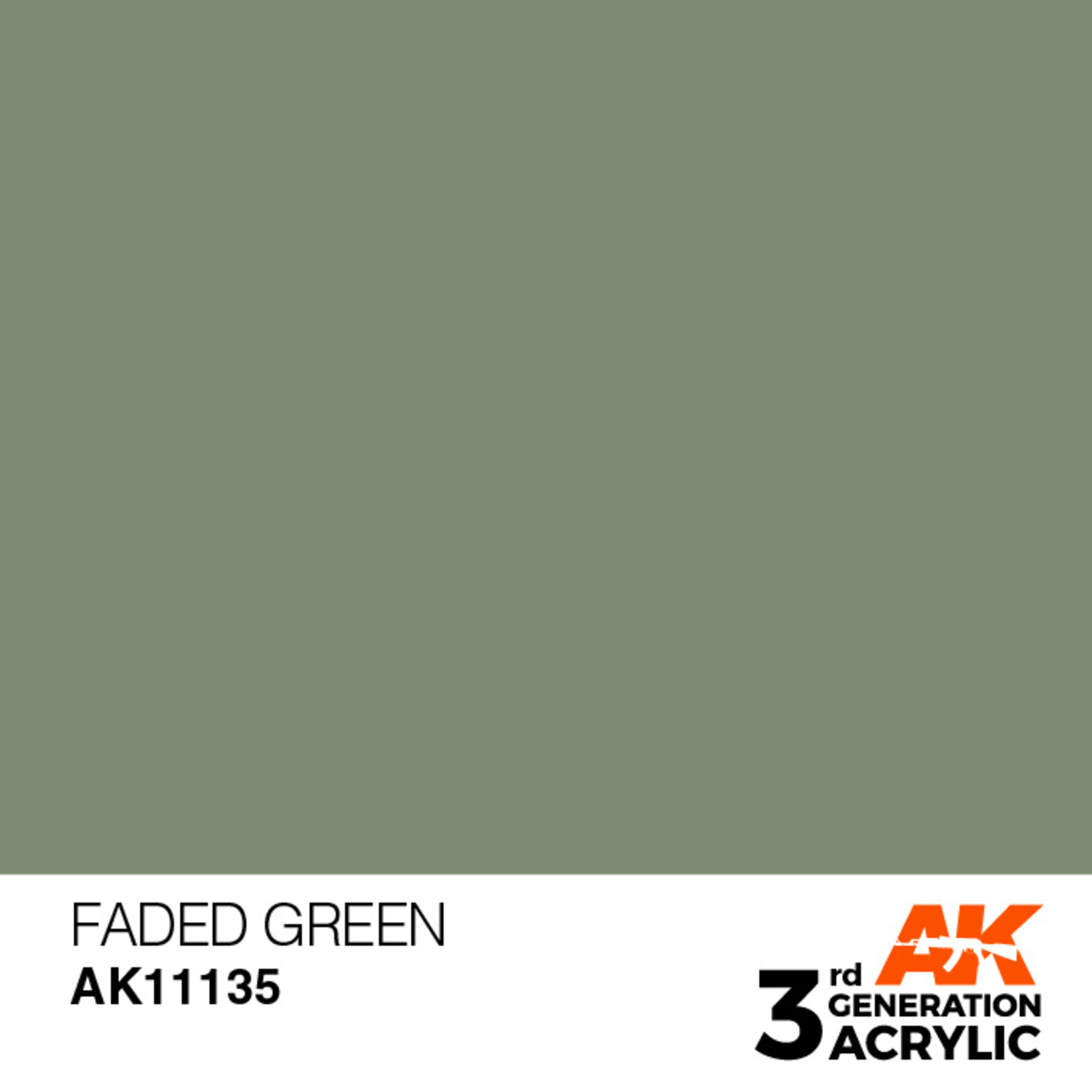 AK Interactive AK 3rd Gen Acrylics: Faded Green (17ml)