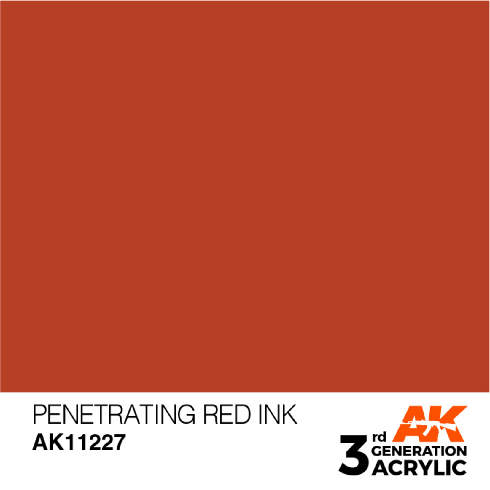 AK Interactive AK 3rd Gen Acrylics: Penetrating Red INK (17ml)