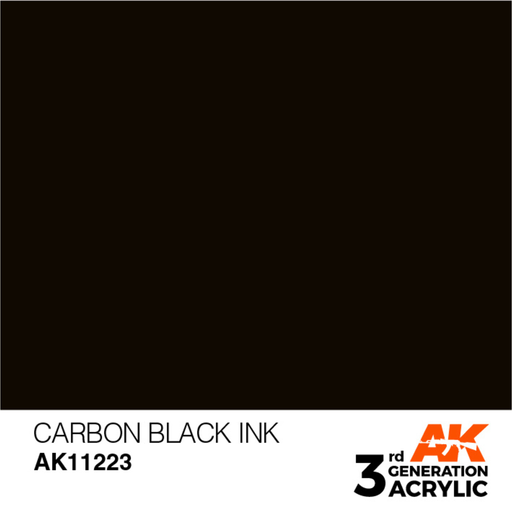 AK Interactive AK 3rd Gen Acrylics: Carbon Black INK (17ml)