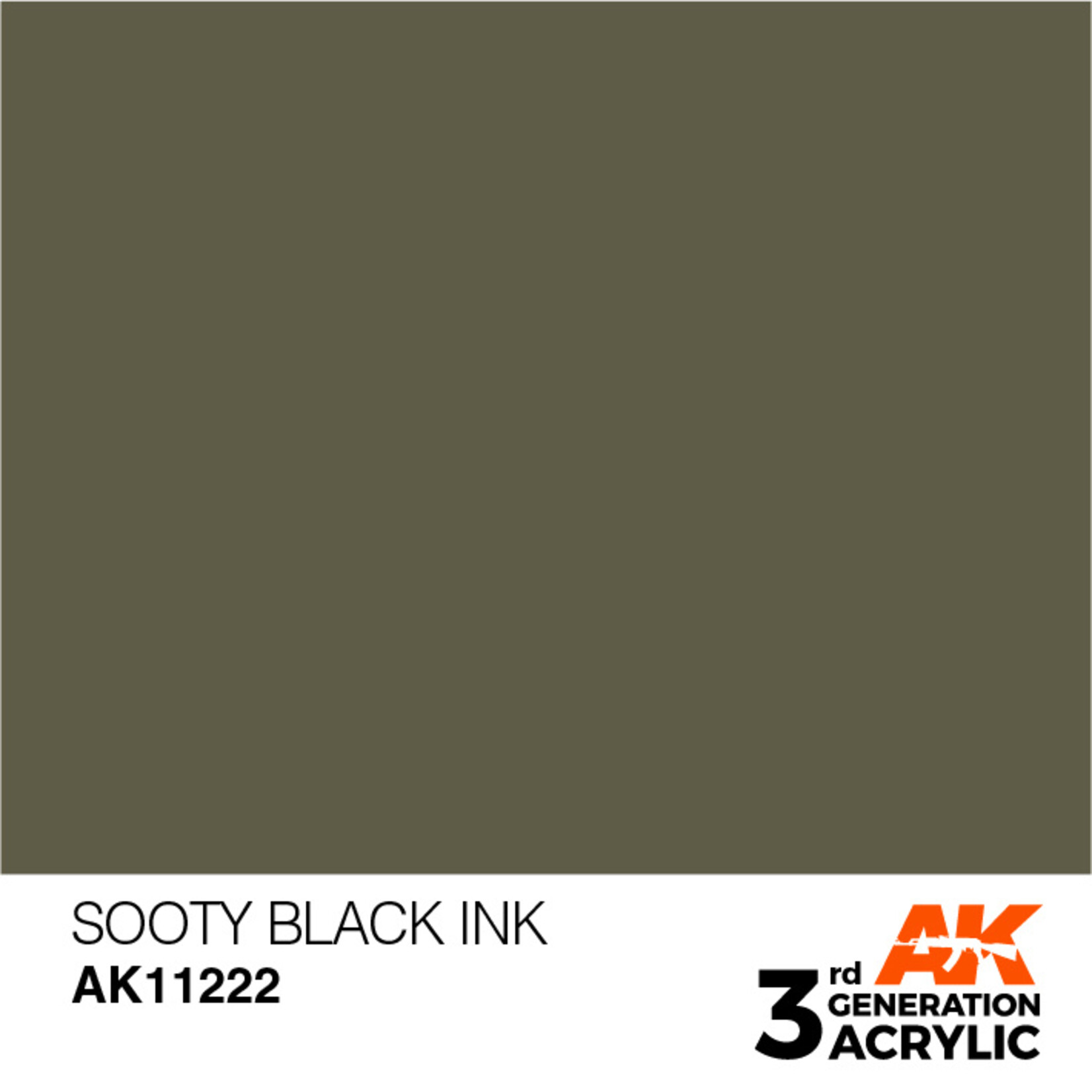 AK Interactive AK 3rd Gen Acrylics: Sooty Black INK (17ml)