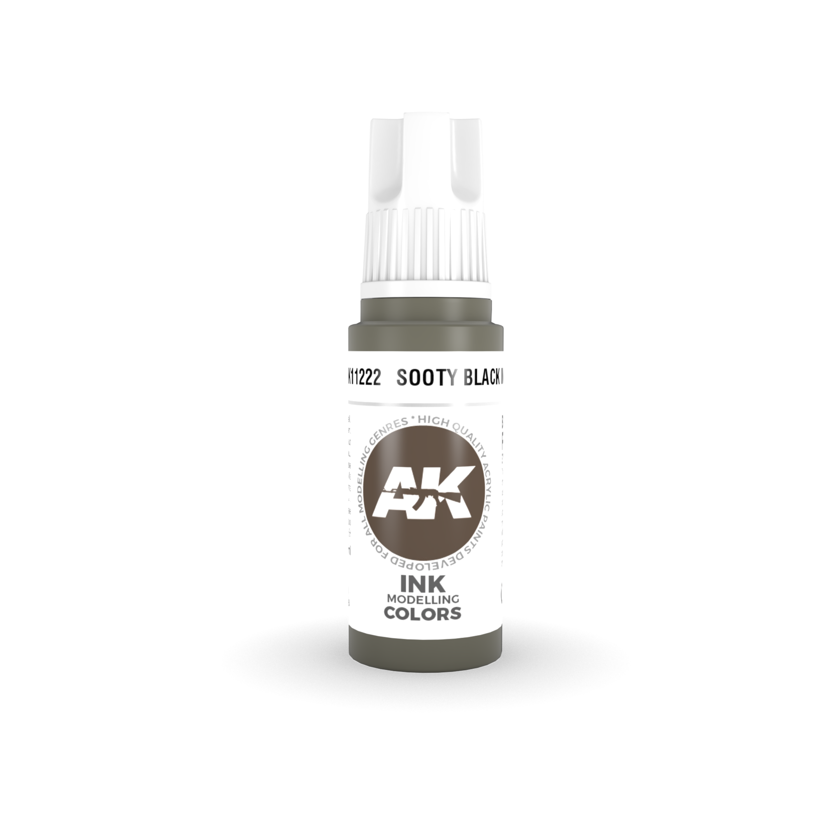 AK Interactive AK 3rd Gen Acrylics: Sooty Black INK (17ml)