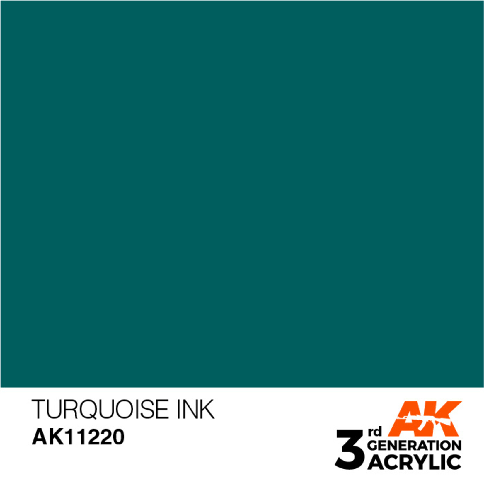 AK Interactive AK 3rd Gen Acrylics: Turquoise INK (17ml)