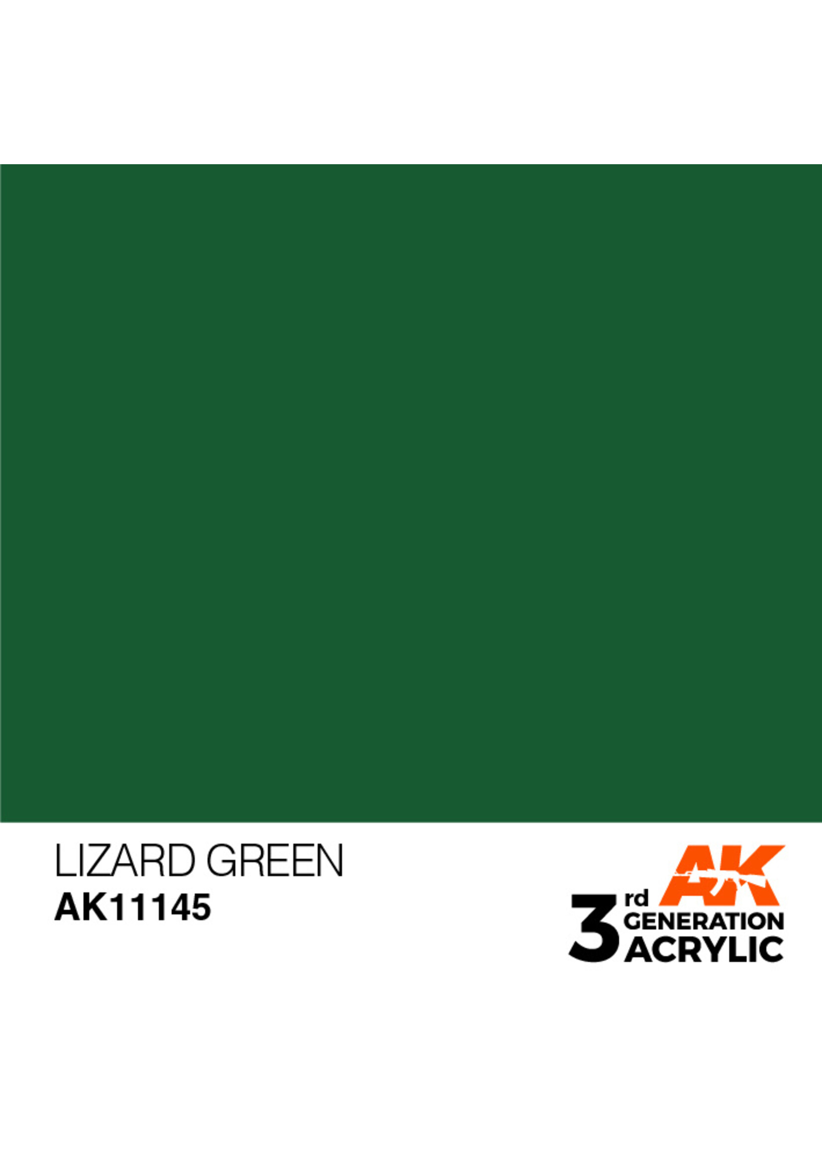 AK Interactive AK 3rd Gen Acrylics: Lizard Green (17ml)
