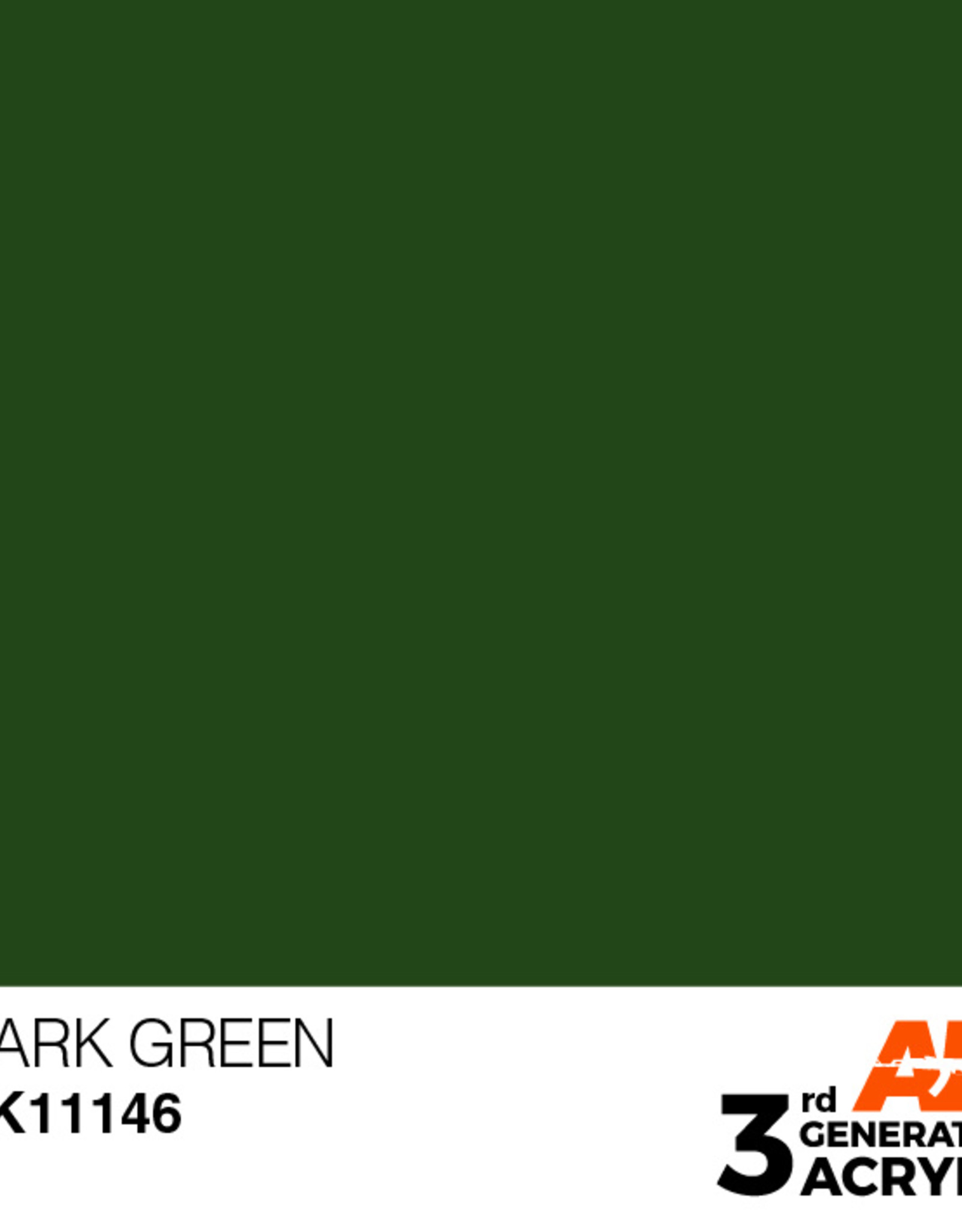 AK Interactive AK 3rd Gen Acrylics: Dark Green (17ml)
