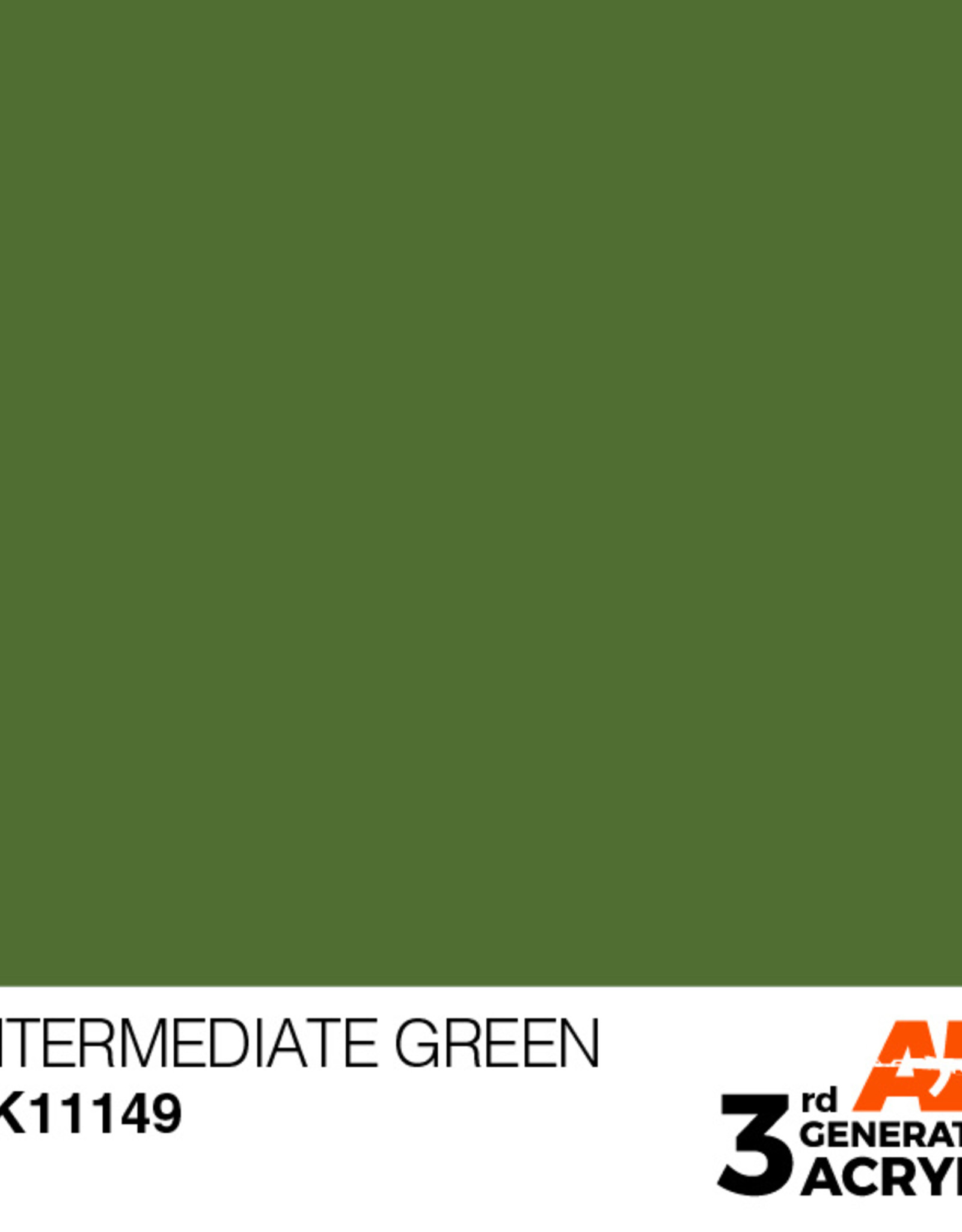 AK Interactive AK 3rd Gen Acrylics: Intermediate Green (17ml)