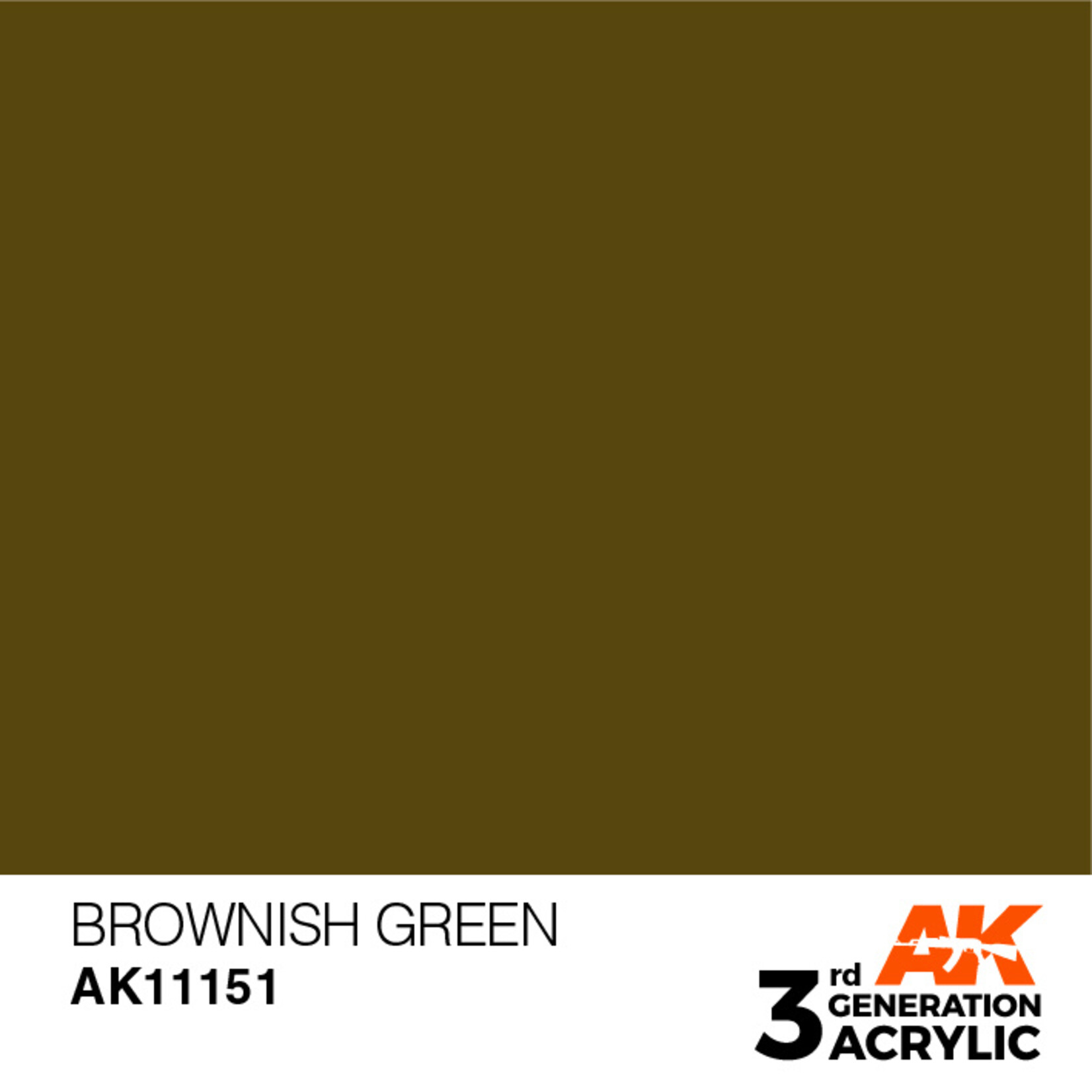 AK Interactive AK 3rd Gen Acrylics: Brownish Green (17ml)