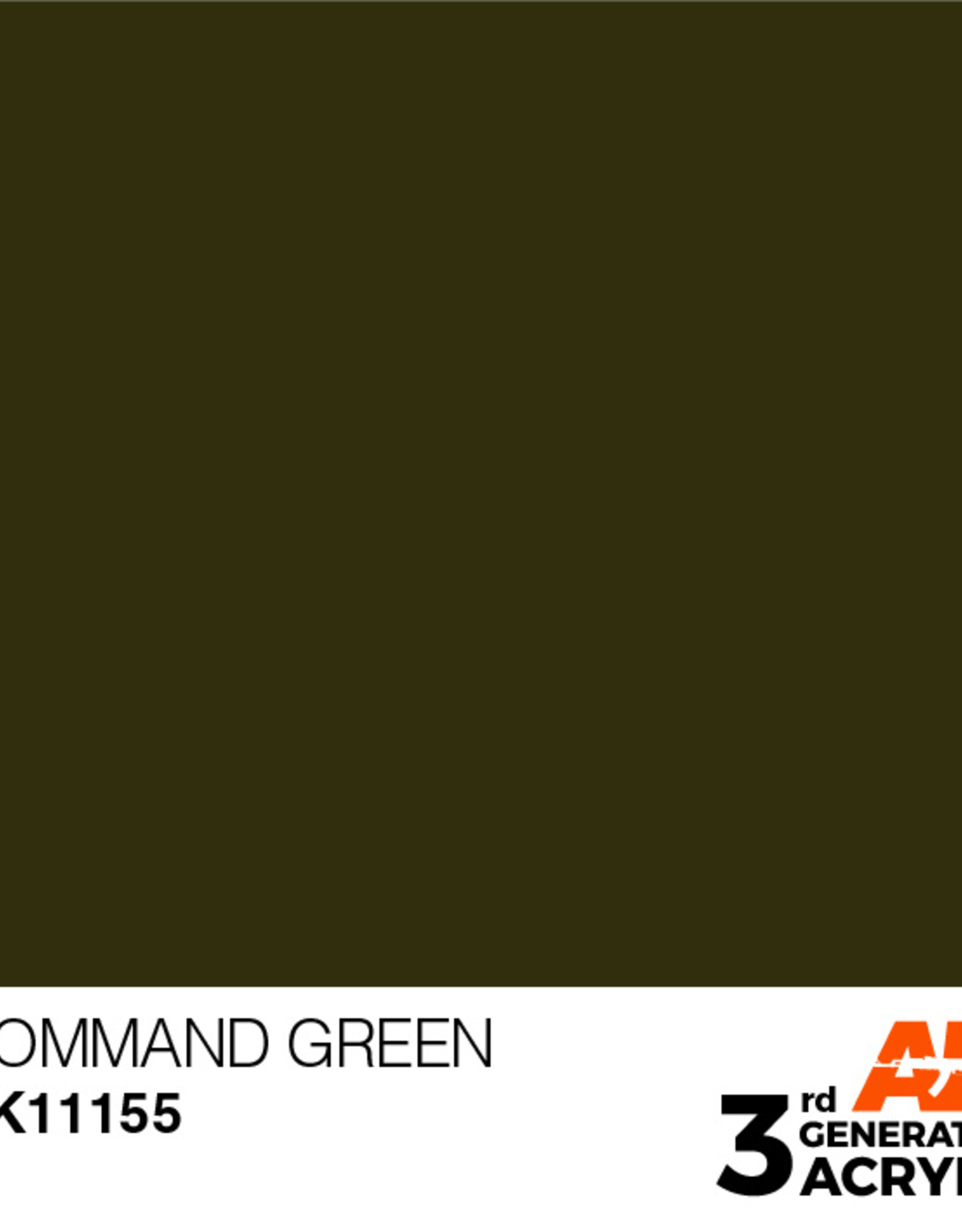 AK Interactive AK 3rd Gen Acrylics: Command Green (17ml)
