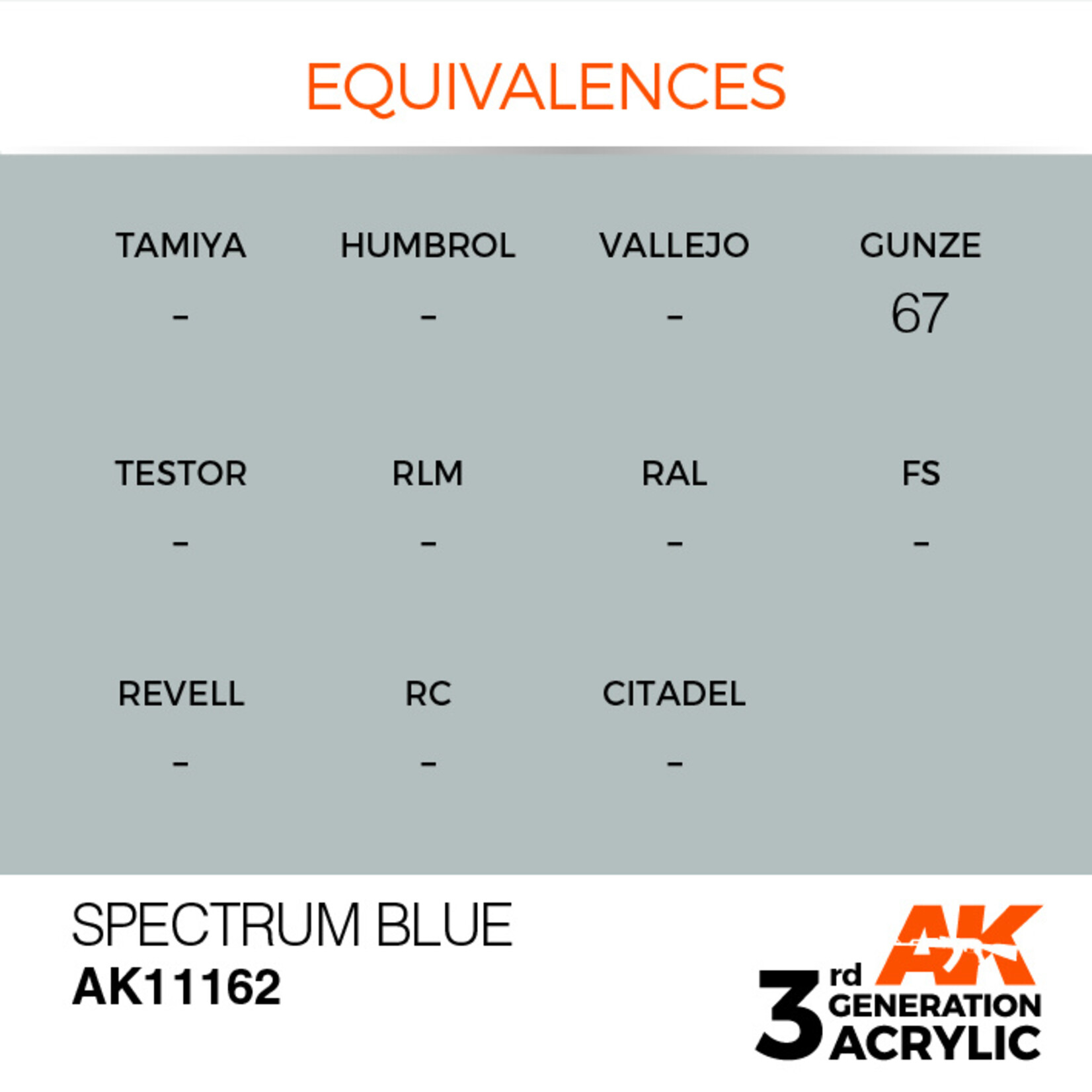 AK Interactive AK 3rd Gen Acrylics: Spectrum Blue (17ml)