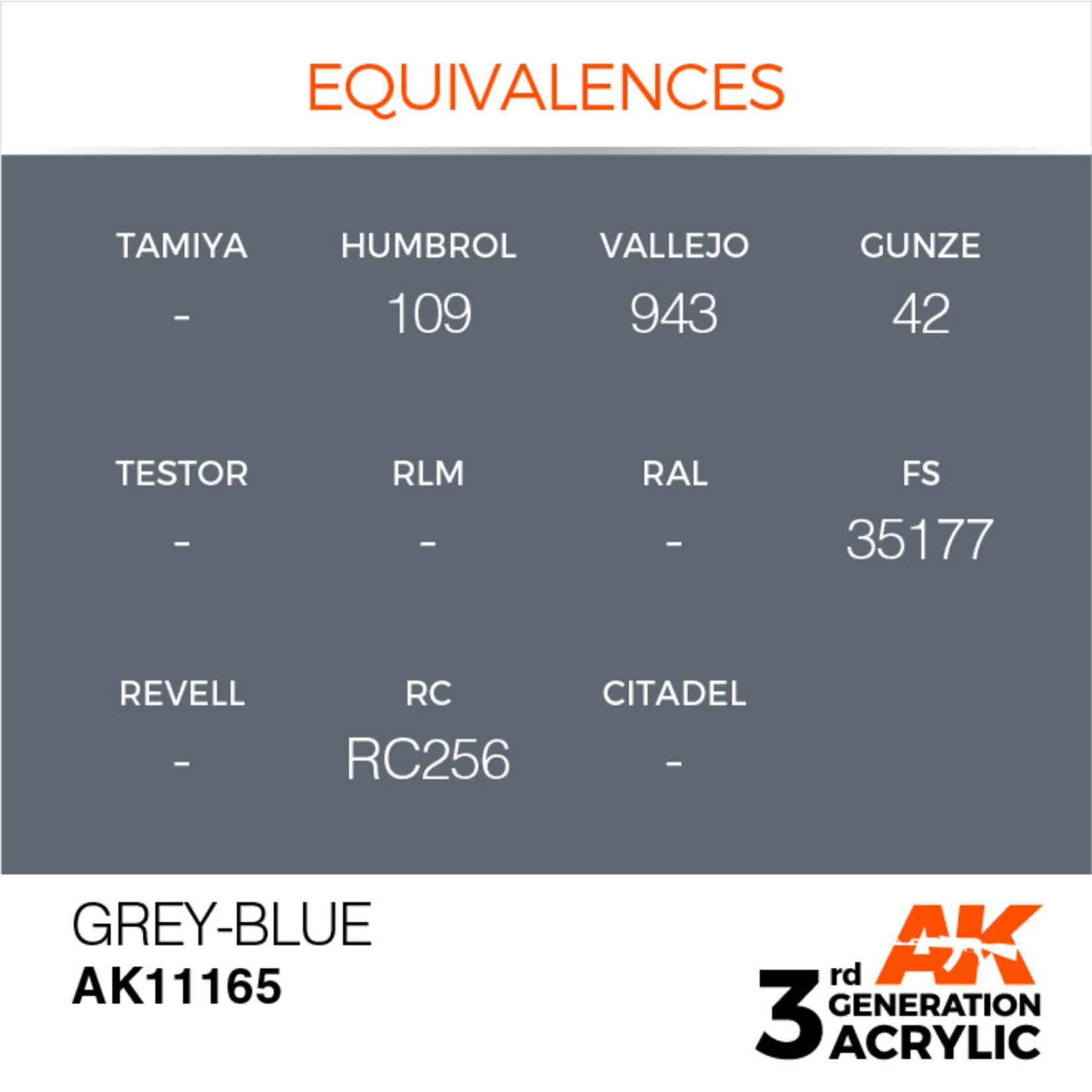 AK Interactive AK 3rd Gen Acrylics: Grey-Blue (17ml)