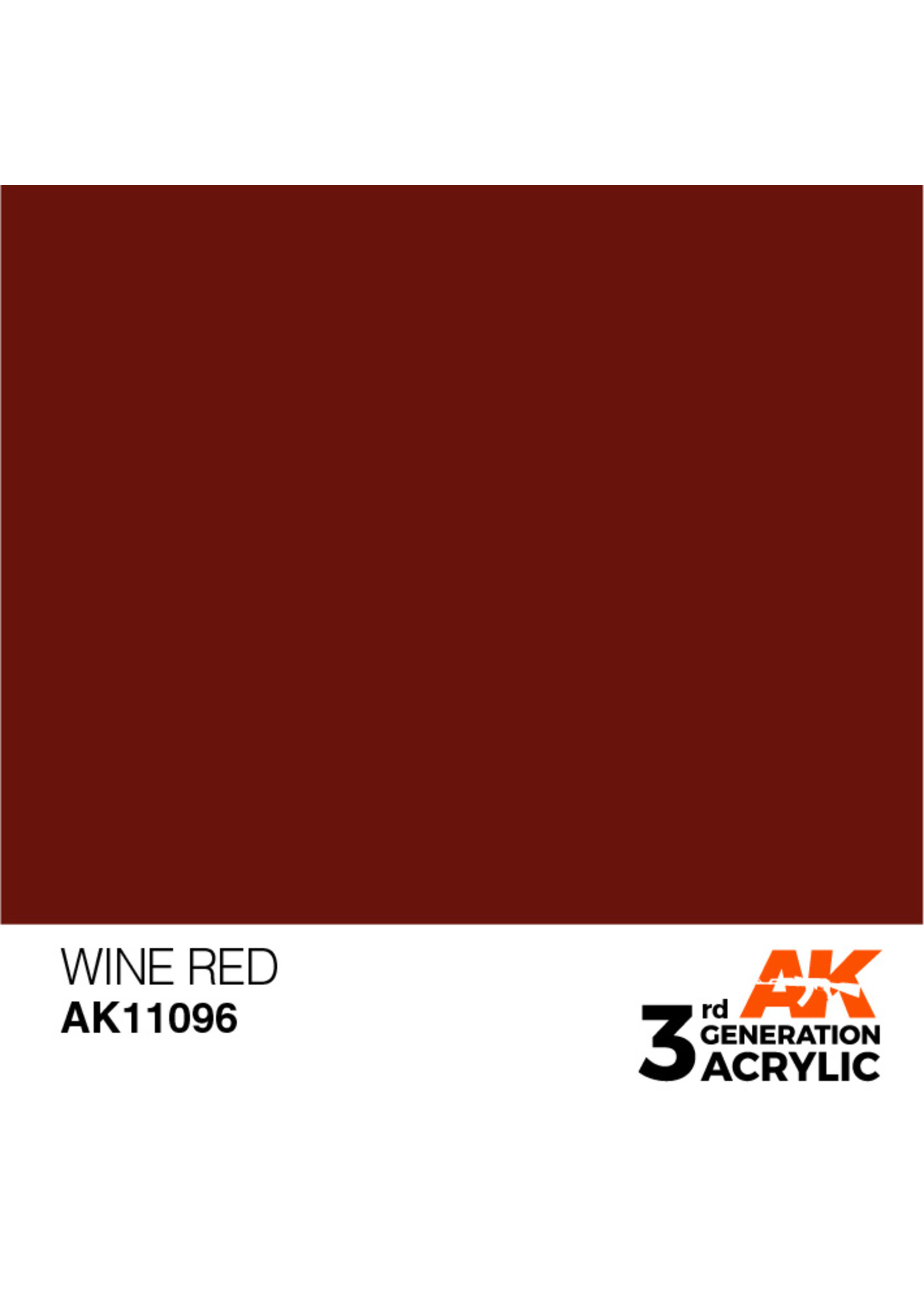 AK Interactive AK 3rd Gen Acrylics: Wine Red (17ml)